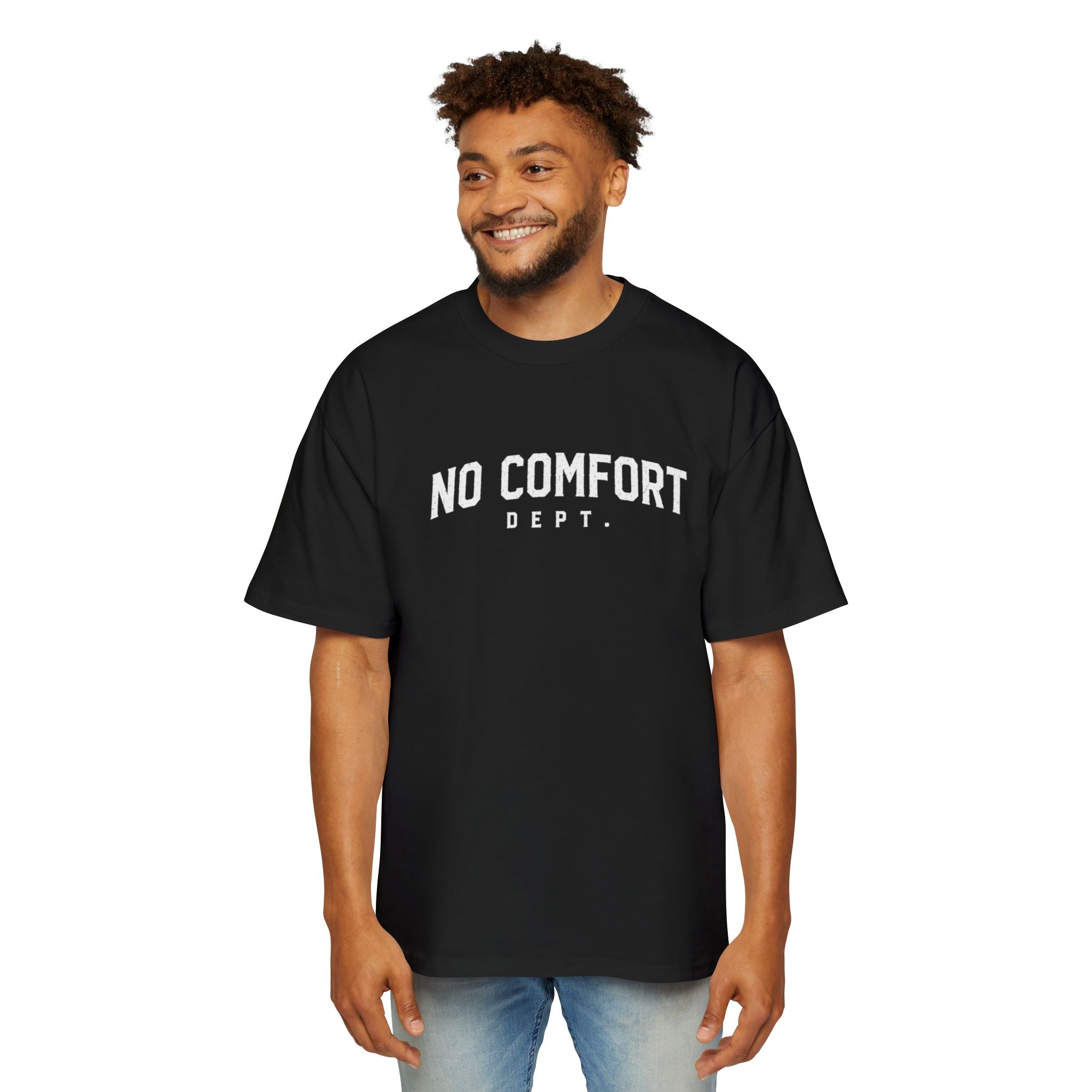 No Comfort Dept. Tee — 'Comfort Is Optional' Men's Oversized Graphic T-Shirt